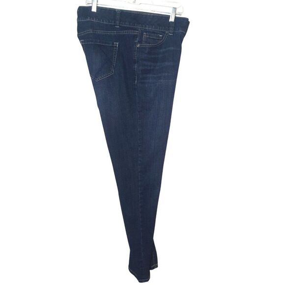 Lane Bryant High Rise Jeans16R Blue Distressed Denim Skinny Tighter Tummy Tech - Picture 4 of 7